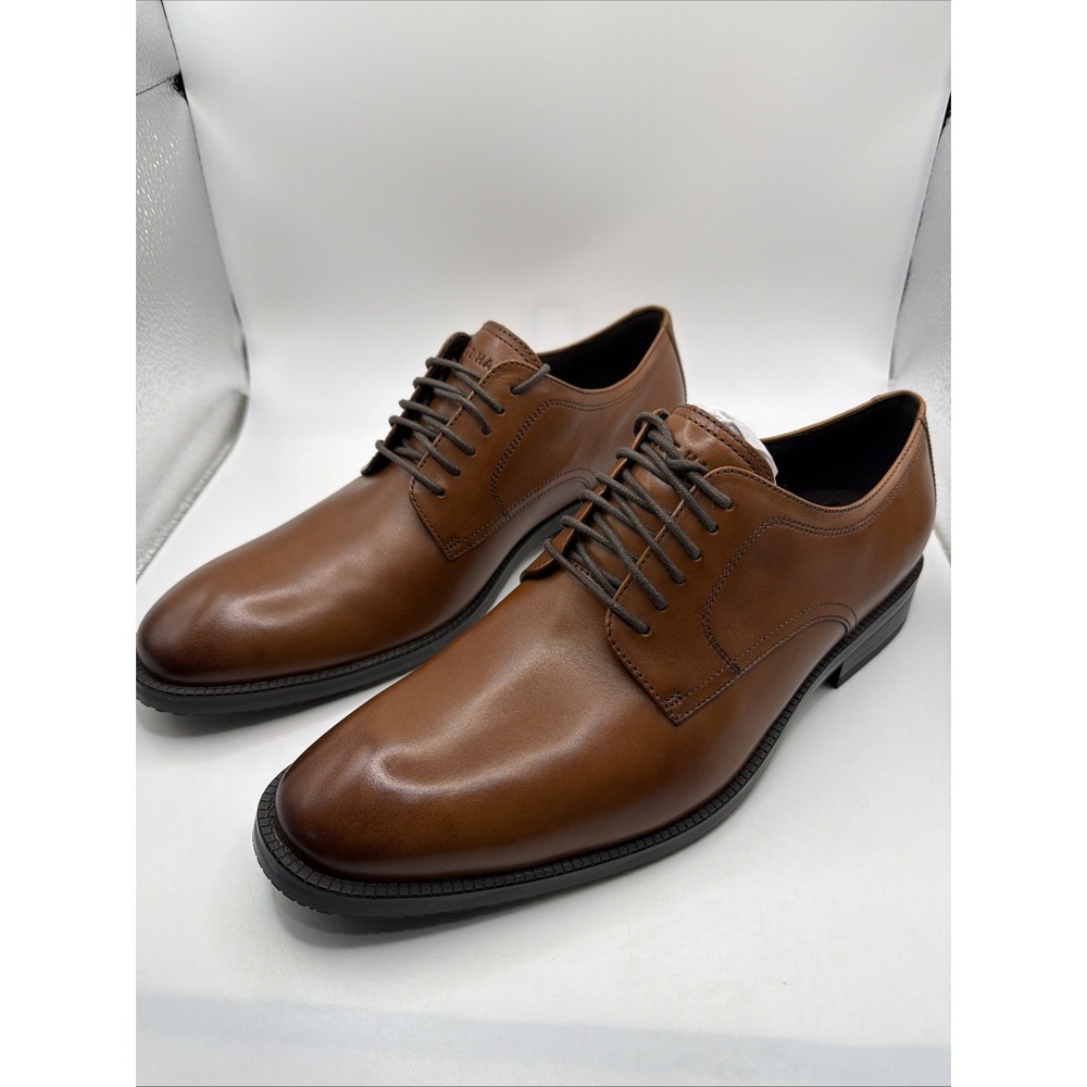 Cole Haan Men's Modern Essentials Leather Plain Toe Oxfords British Tan 8.5M
